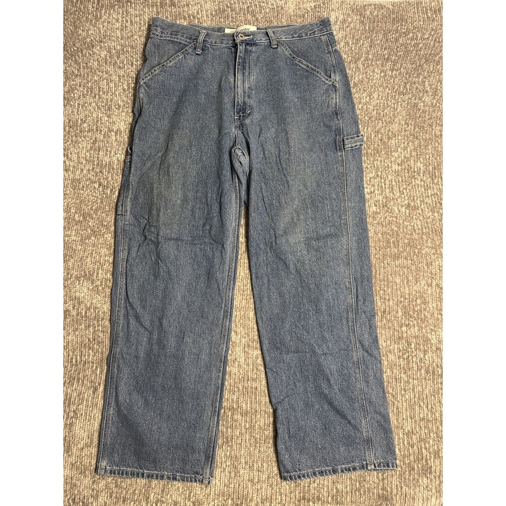Vintage GAP Men's Carpenter Jeans Light Wash Blue Denim Cotton 36x30